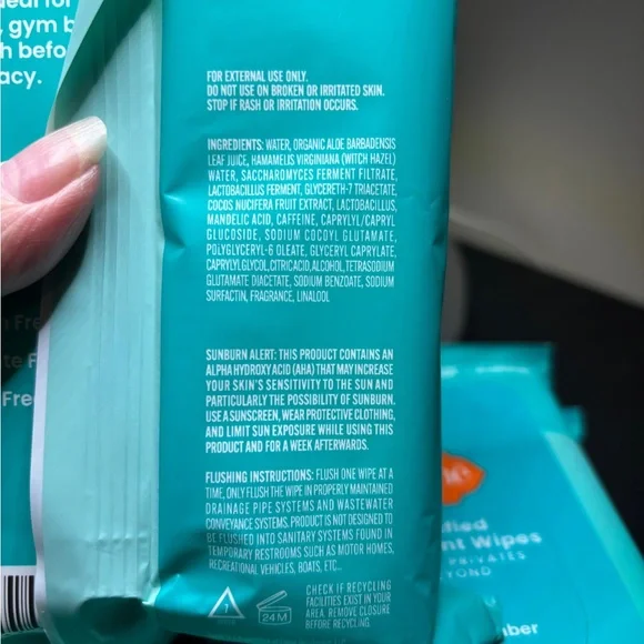 Lume Cool Cucumber Deodorant Wipes - Picture 3 of 3